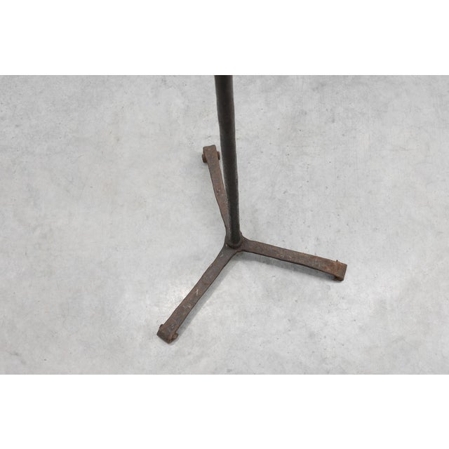 Black 15th Century French Hand-Forged Iron Torchere For Sale - Image 8 of 11