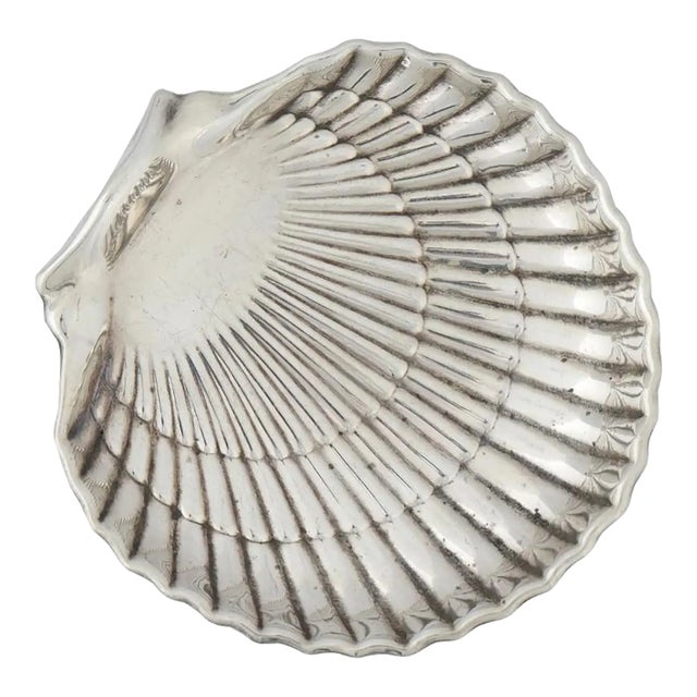 1940s Sterling Silver Shell Form Candy Dish For Sale