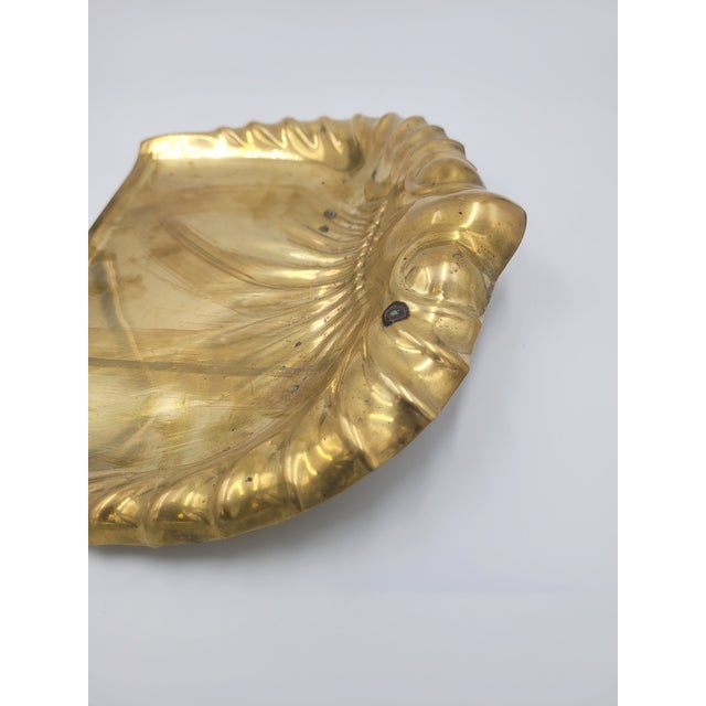 1900 - 1909 Antique English Art Nouveau Brass Crumb Tray by Joseph Sankey & Sons For Sale - Image 5 of 11