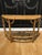 1970s Mid Century Bamboo, Rattan, Flower Demi Lune Foyer Table For Sale - Image 6 of 6