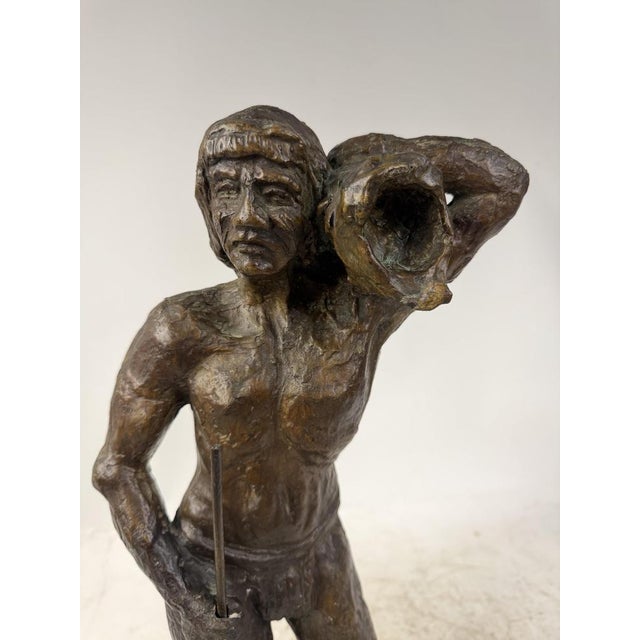 Hand-Worked Bronze Sculpture, 1940s For Sale - Image 9 of 16