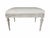 Antique Gustavian Carved Painted and Upholstered Stool For Sale - Image 4 of 8