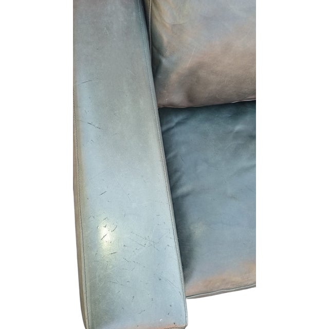 The Blu Dot New Standard 78″ Leather Sofa For Sale - Image 11 of 12