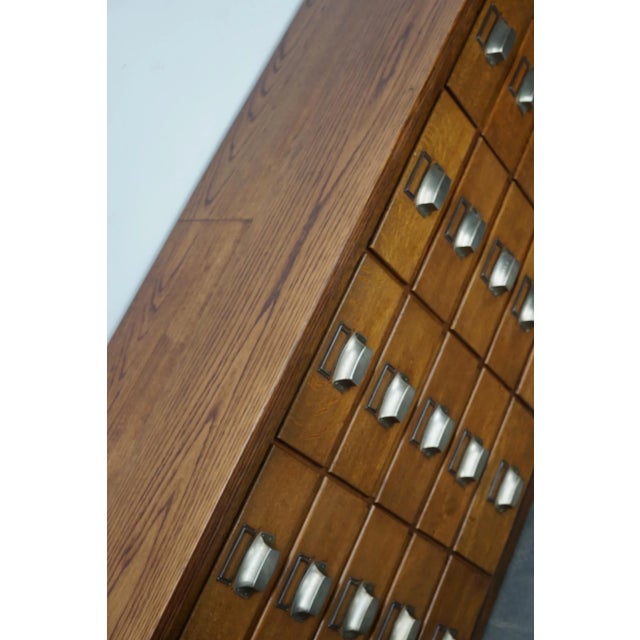Mid-20th Century German Industrial Oak Apothecary Cabinet For Sale - Image 9 of 15