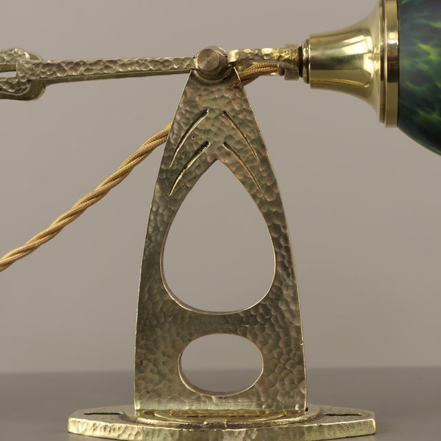 Art Nouveau Wall or Table Lamp attributed to Wiener Werkstätten, Vienna, 1920s For Sale - Image 9 of 16