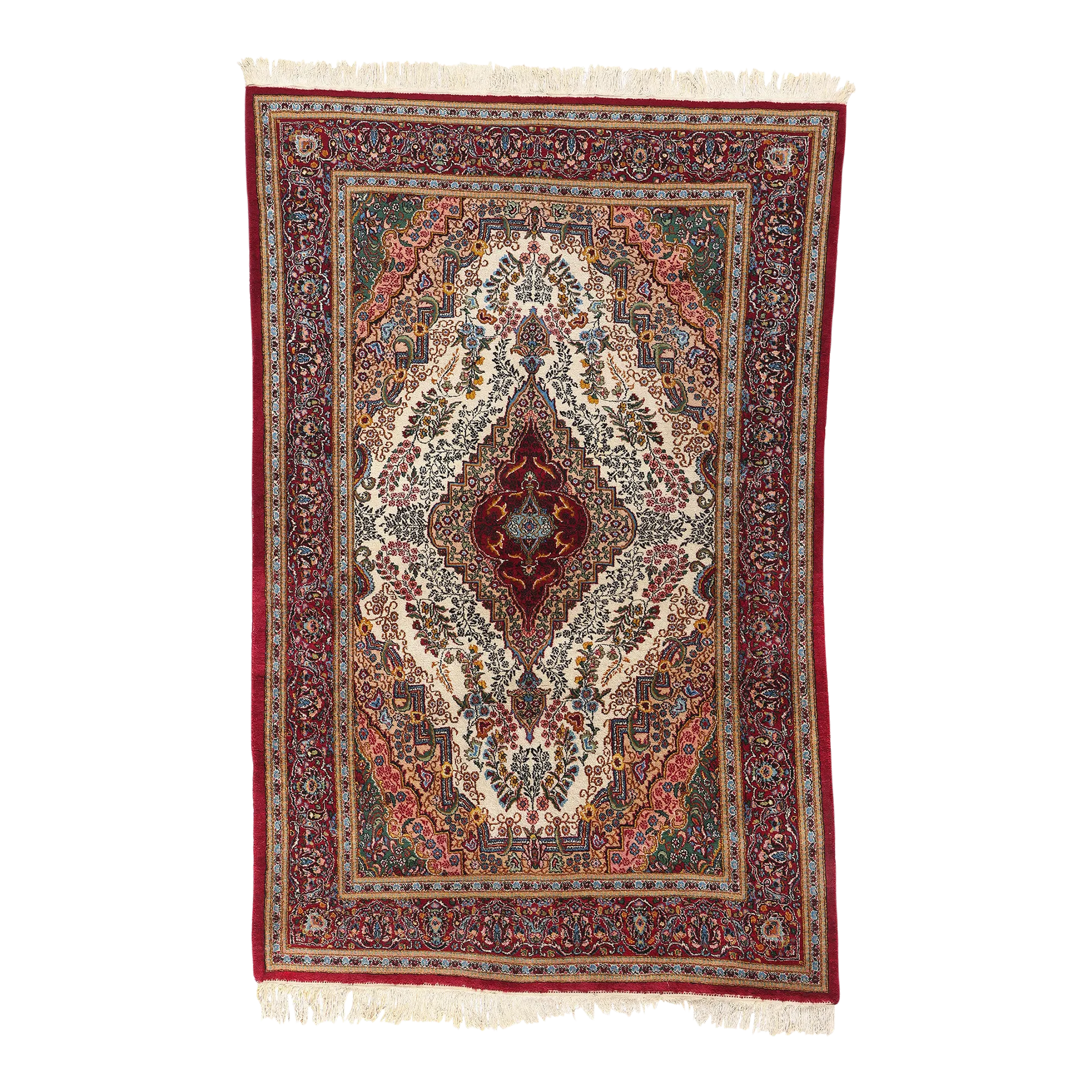 Vintage Persian Yazd Rug - 05'07 X 08'07 | Chairish