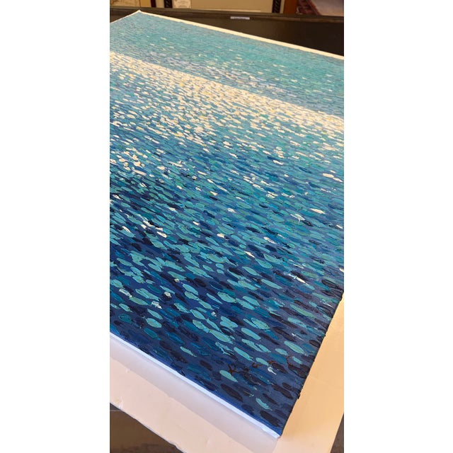 Abstract Ocean Seascape Painting — Original Oil on Canvas For Sale - Image 4 of 8