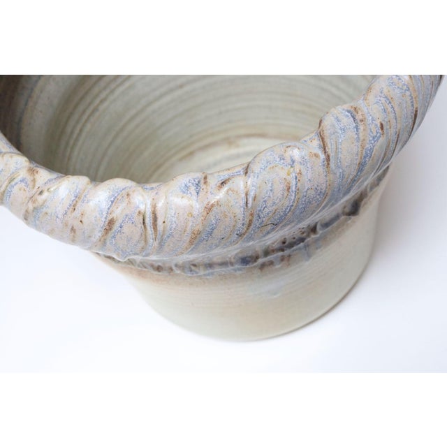 Large Vintage Architectural Incised Ceramic Planter Vase by Deanna Nichols For Sale - Image 14 of 18