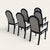 1980s Set of Six Italian Postmodern Dining Chairs – Black Lacquer and Solid Wood, 1980s For Sale - Image 5 of 18