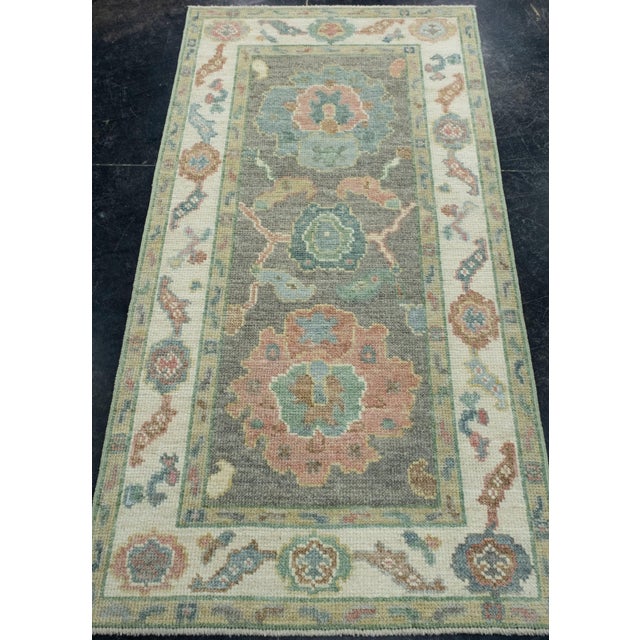 Turkish Oushak Rug 2'6" x 5'2" #17548 Explore a curated collection of hallway runners, wool rugs, and handmade...