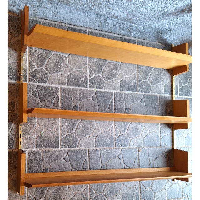 1970s Adjustable Vintage Wall Shelf in Teak, 1970s For Sale - Image 5 of 10