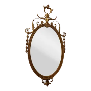 Mid 19th Century George III Giltwood Mirror With Delicately Carved Rococo Frame