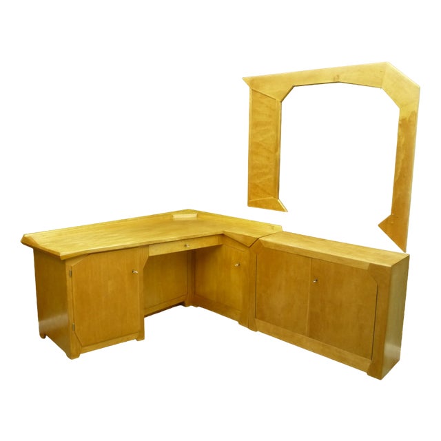 Anthroposophical Furniture Installation with Desk by Felix Kayser for Schiller Möbel, 1940s, Set of 3 For Sale