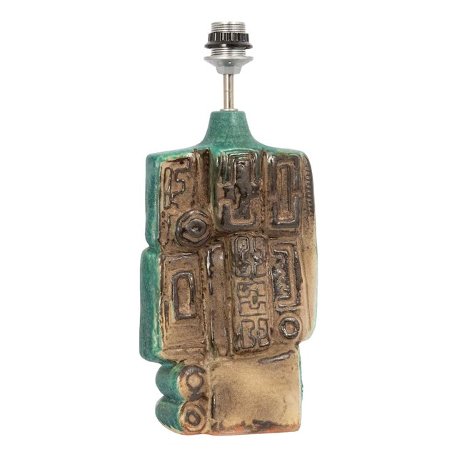 Large Ceramic Table Lamp attributed to Bernard Rooke, England, 1960s For Sale