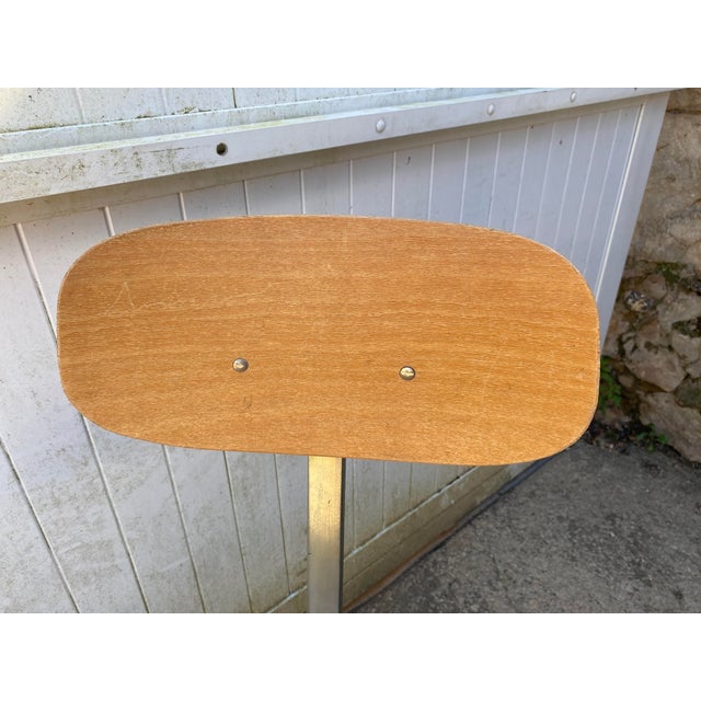 Wood Industrial Architect Swivel Adjustable Chair, 1950 For Sale - Image 7 of 13