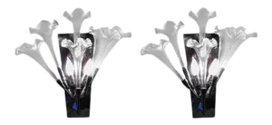 1970s Modernist Murano Glass Flower Form Sconces - A Pair