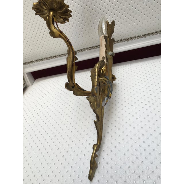 1960s Rococo Style Wall Sconce, 1960s For Sale - Image 5 of 9