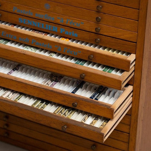 Vintage Pastel Paint Display Cabinet from Sennelier Paris, 1990 For Sale - Image 18 of 18