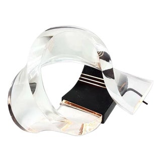 Acrylic Vortex Table Lamp by Gaetano Missaglia, 1970s For Sale