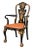 Chinoiserie Vintage Chinese Chippendale Antique Style Chair With Leather Seat For Sale - Image 3 of 13