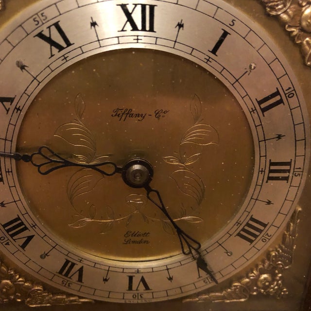 Tiffany and Co. Mid 20th Century Tiffany & Company Georgian Mahogany Bracket Clock For Sale - Image 4 of 8