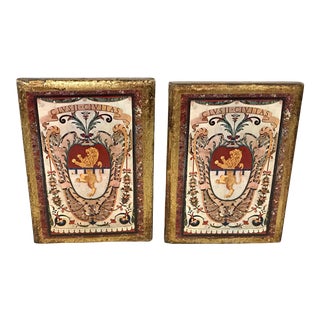 Vintage Italian Florentine Bookends For Sale