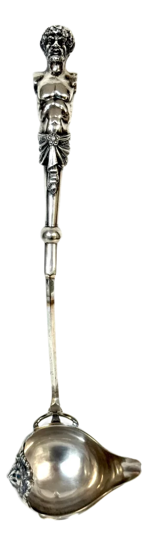 Monumental George Sharp for J.E. Caldwell & Co. Classical Coin Silver Ladle