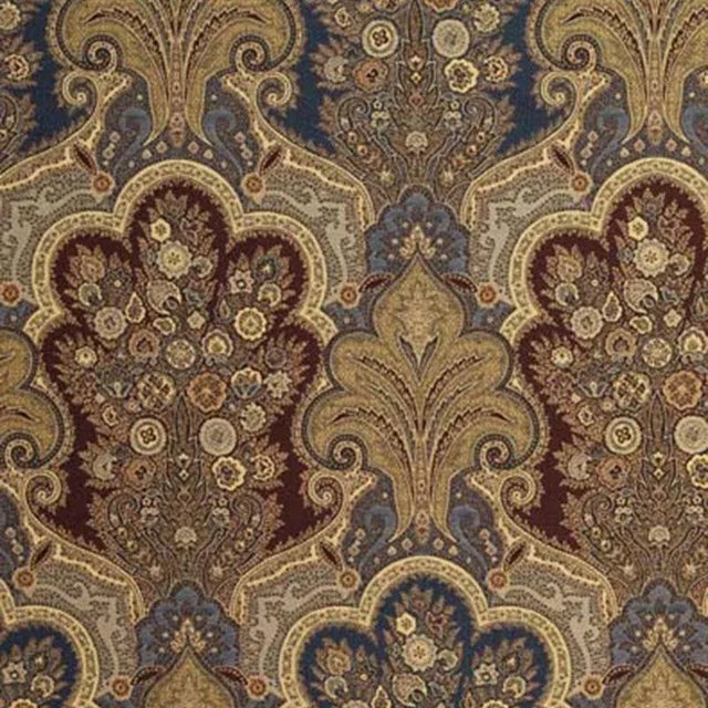 Contemporary Sample - Schumacher New Castle Paisley Fabric in Indigo For Sale - Image 3 of 3