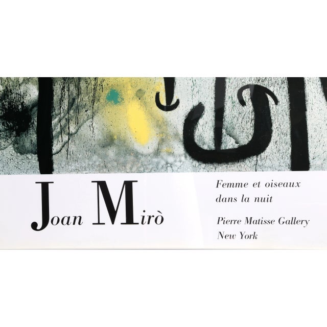 Abstract Femme Et Oiseux Dans La Nuit, Joan Miro For Sale - Image 3 of 6