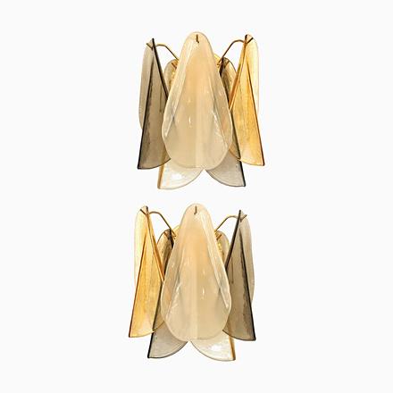 Multicolor Amber Rondini Murano Wall Sconces by Simoeng, Set of 2 For Sale - Image 11 of 11