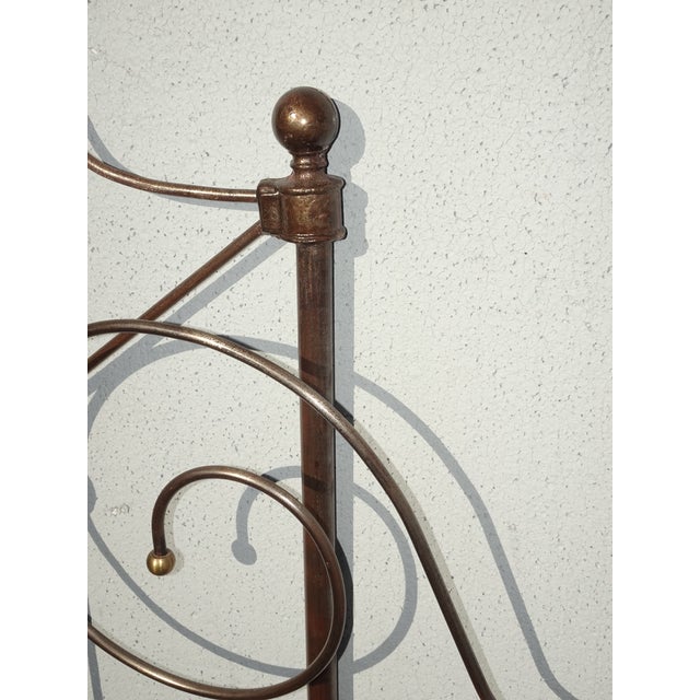 Pair of French Country Iron Twin Bed Frames Headboards & Rails ~ Match but Dont For Sale - Image 10 of 17