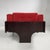 Set of Italian Modern Red Velvet and Wood Armchairs by Claudio Salocchi for Sormani, 1970s For Sale - Image 4 of 18