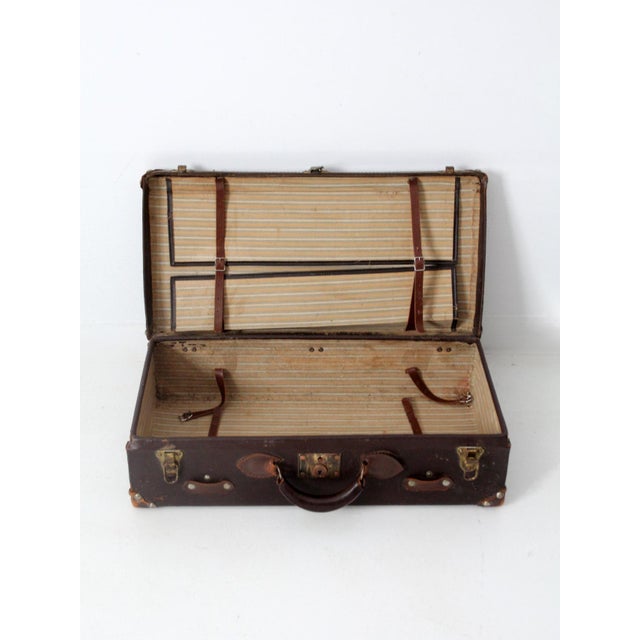Vintage Brown Leather Luggage Chairish