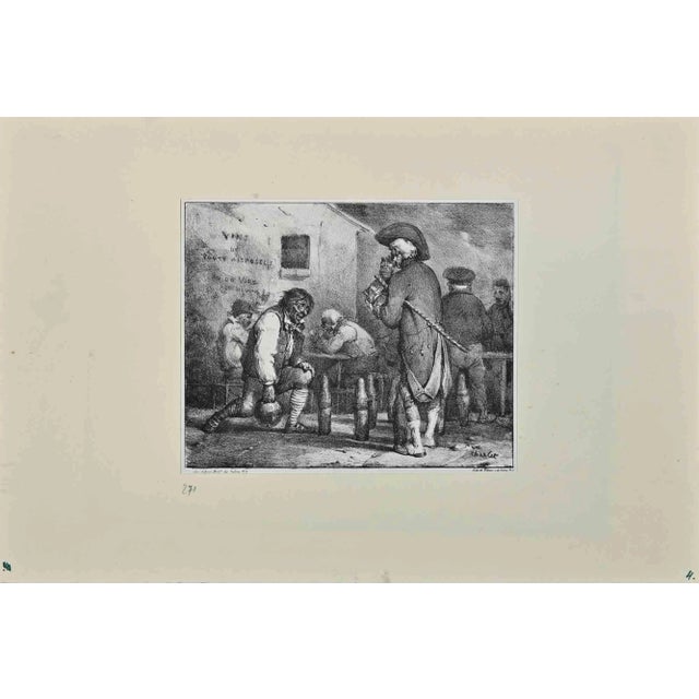 Nicolas Toussaint Charlet, The Keels, Original Etching, 19th-Century For Sale