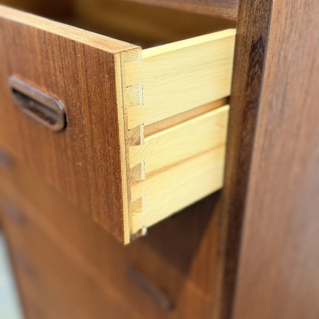 Danish Modern Teak Seven-Drawer Chest of Drawers Commode, Circa 1950s For Sale In New York - Image 6 of 6