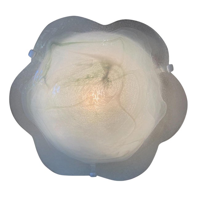 Large Murano Glass Flower Wall Light, Italy, 1980s For Sale