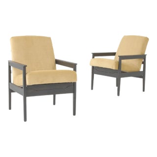 1960s, Czech Upholstered Armchairs - A Pair For Sale