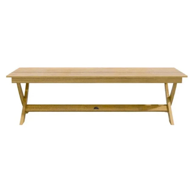Picnic 3-Person Teak Outdoor Bench For Sale - Image 4 of 4