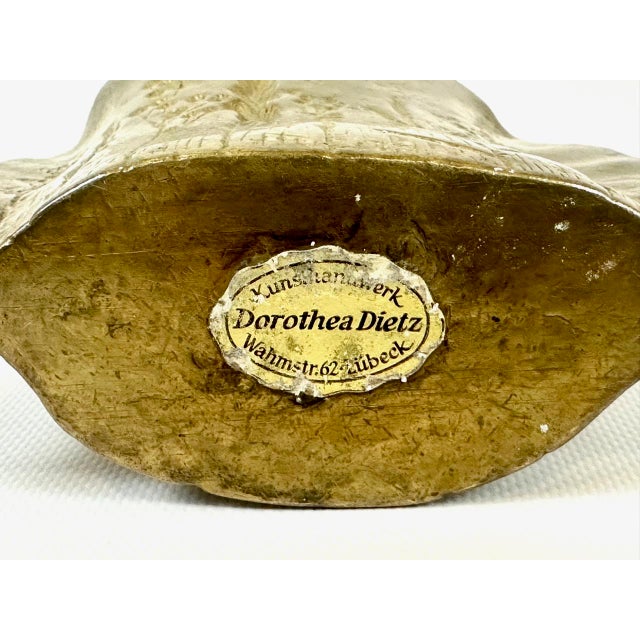 Mid-Century Modern Vintage Handmade Bronze Vase by Dorothea Dietz, 1960s For Sale - Image 3 of 18