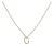 10K Yellow Gold Diamond Accent "C" Initial Script Style Pendant Necklace For Sale
