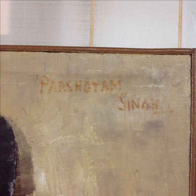 Mid-Century Modern Mid-Century Abstract Painting of Mother and Child For Sale - Image 3 of 3