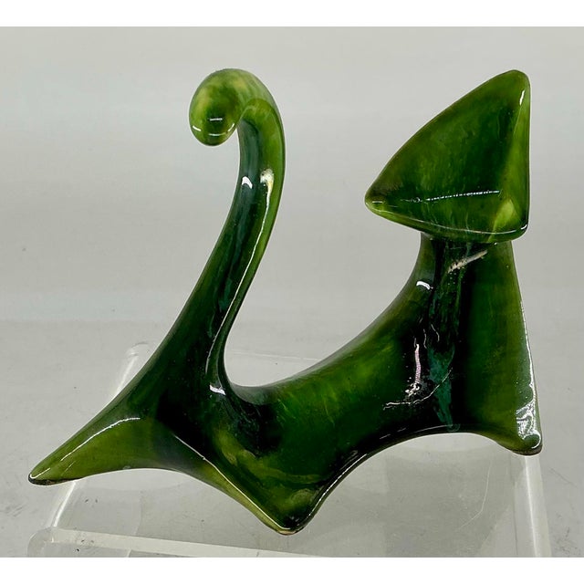 1960s Mid Century Ceramic Abstract Cat Figurine For Sale - Image 5 of 9