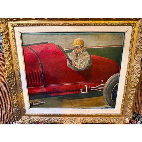 Race Car Driver, Oil on Canvas For Sale - Image 7 of 13