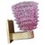 Mid-Century Modern Two 1990s Barovier Style Art Deco Rostrato Pink Murano Glass Wall Sconces For Sale - Image 3 of 10