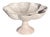 Pink Carved Italian Marble Stone Pedestal Fruit Bowl With Scalloped Edges For Sale