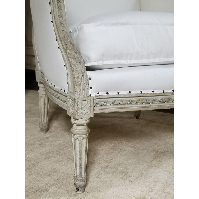 Large Pair of 19th C Louis XVI Armchairs For Sale - Image 9 of 11