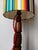 Vintage Turned Wood Lamp and Custom Shade, 1960s For Sale - Image 13 of 14