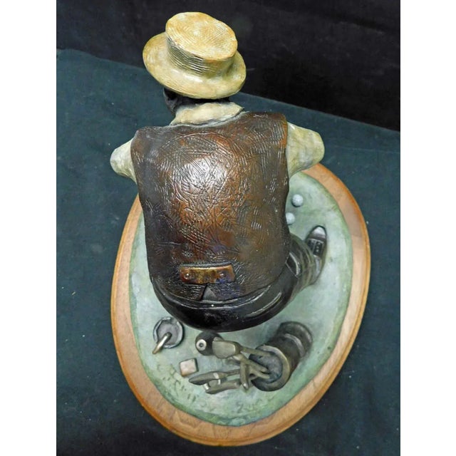 Anton Arkhipov "Green" Golfer Bronze Sculpture Hand Signed For Sale - Image 11 of 11