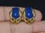 1980s 1980s Italian Greek 18K 750 Solid Gold Lapis Lazuli Cluster Clip On Earrings, A Pair For Sale - Image 5 of 7