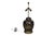 A Chinoiserie ceramic table lamp. The ginger jar shaped vase with a high gloss mirror-like black finish, is decorated with...